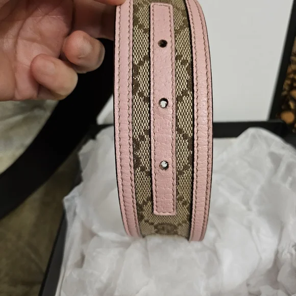 Authentic Gucci canvas and leather belt - Picture 7 of 8
